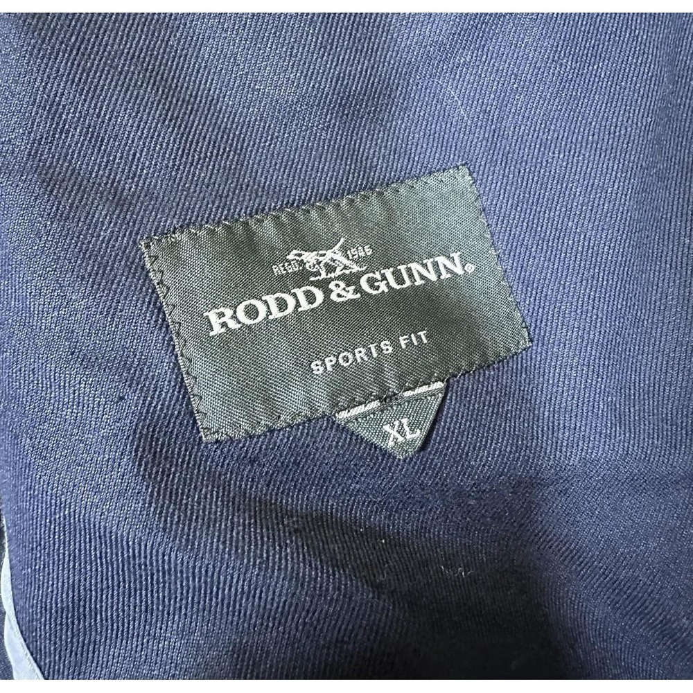 Rodd & Gunn Blazer Mens XL Navy Cotton Linen Unstructured Sport Coat Jacket - Picture 4 of 12